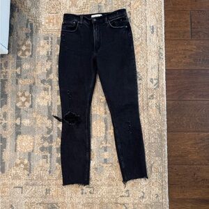 Abercrombie & Fitch Black Skinny Jeans Distressed